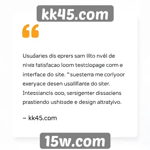 Usuários de kk45.com relatam satisfação com a interface